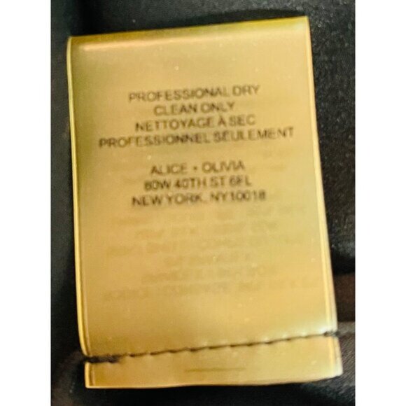 Alice + Olivia Black One Shoulder Dress Size 2 - Picture 7 of 7